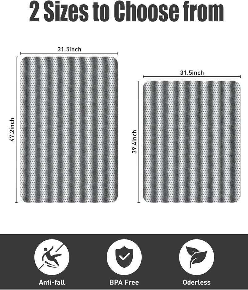 Yonala Extra Large Non Slip Shower Mat - 47.2" x 31.5" Anti Slip Shower Mat for Inside Shower, Trimmable PVC Shower Floor Mat for Shower Stall, Bathroom, Tub, Quick Drying Matt - Image 2